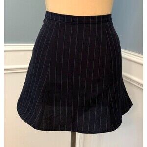 American Apparel Mini Skirt Womens S Lolita Pinstripe Dark Navy A Line Skater